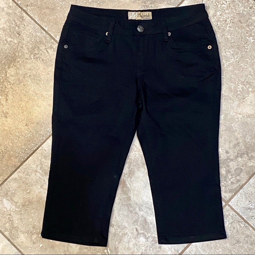 NEW 'Hybrid' Black Butt Lifting Cropped Jeans - Picture 3 of 7